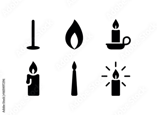 solid icon isolated candle wick candle flame candle holder candle wa candle taper candle glow