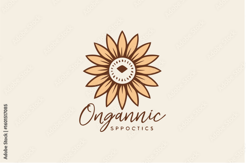 Decorative flower vector icon for summer nature design Decorative flower vector icon for summer nature design