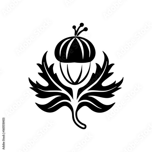 stylized acorn