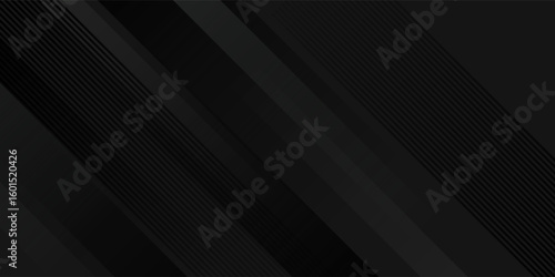 Black abstract background. Elegant dark diagonal shape elements.