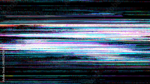 Colorful abstract glitch vector background with horizontal lines  