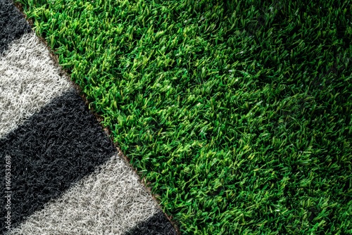 Wallpaper Mural Artificial Turf With White And Black Stripes Torontodigital.ca