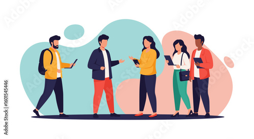 Diverse team of young professionals collaborating, ideal for website banners, presentations, and marketing materials.