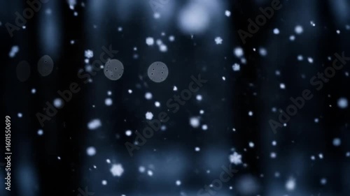 Wallpaper Mural Falling Snowflakes Against Dark Winter Background Torontodigital.ca