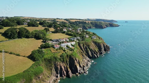 Aerial view at Blackpool Sands, Dartmouth, UK
