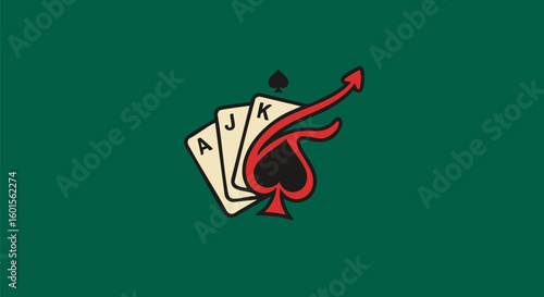vector illustration of a tribal tattoo poker