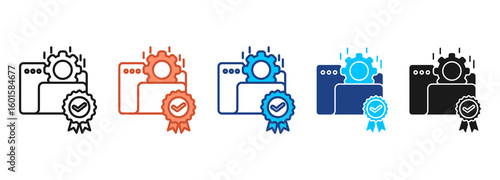 Quality Assurance Icon Set Multiple Style Collection