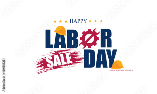 Happy labor day in United States of America background vector illustration