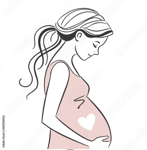 pregnant woman vector illustration
