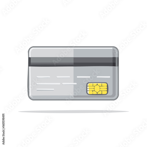 Credit Card Illustration with EMV Chip for Secure Transactions