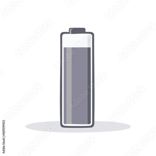 Low Battery Status Illustration Energy Supply Power Level Indicator Symbol