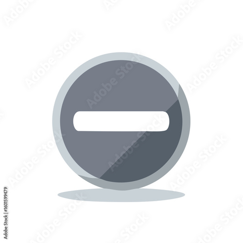Minus Sign Icon Graphic Delete Button Option Selection Symbol User Interface Design Element