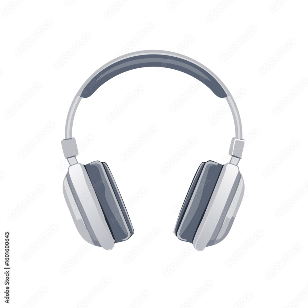 Fototapeta premium Stylized Over-Ear Headphones for Music Listening or Podcast Streaming