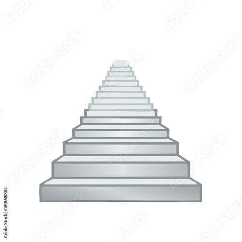 Gray Stairway Leading Upward Success Growth Progression Illustration