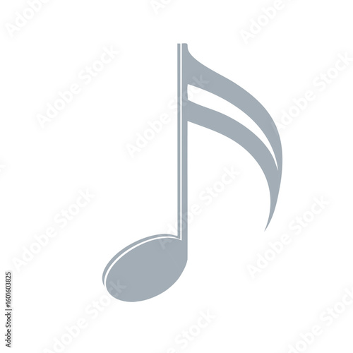 Eighth Note Illustration, Musical Symbol for Rhythm, Melody and Harmony, Artistic Design for Music Education and Performance