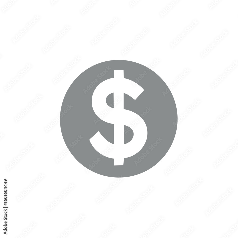 Dollar Sign in Circle Financial Icon Money Concept Currency Symbol Dollar Sign in Circle Financial Icon Money Concept Currency Symbol