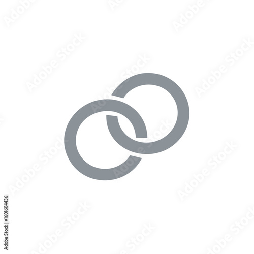 Interlocking Rings Symbolizing Connection Partnership or Unity, Abstract Graphic Design
