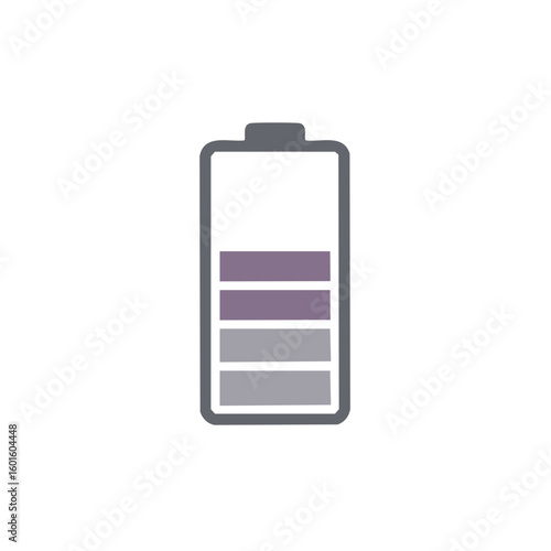 Battery Icon Illustration Showing Decreasing Energy Level Battery Symbol Low Energy Power Depleted