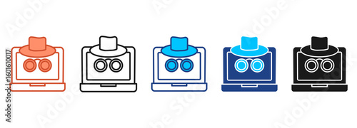 Webpage Icon Set Multiple Style Collection