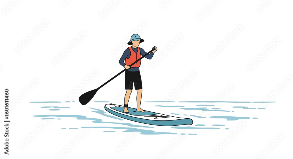 Obraz premium Paddleboarding Adventure: A Day on the Water