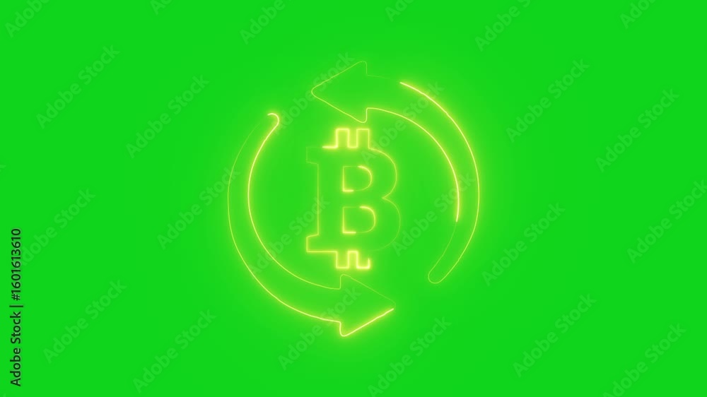 Neon Bit coin icon animation on black background. Global finance bitcoin icon 4k video footage. Golden bitcoin coin in futuristic neon. Neon Bit coin icon animation on black background. Global finance bitcoin icon 4k video footage. Golden bitcoin coin in futuristic neon.