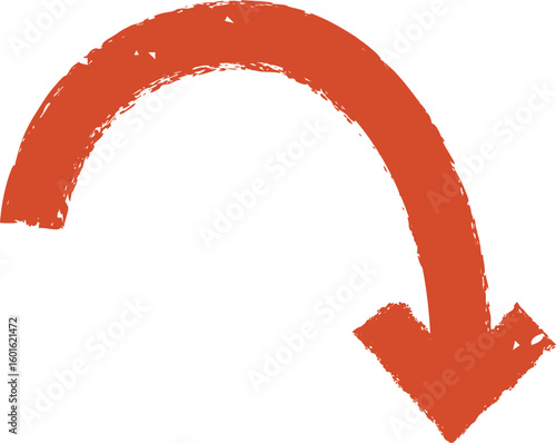 Grunge Curved Arrow