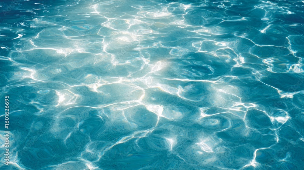 Obraz premium Sunlit water ripple patterns captured from above. AI image