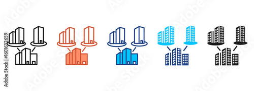 Branch Icon Set Multiple Style Collection