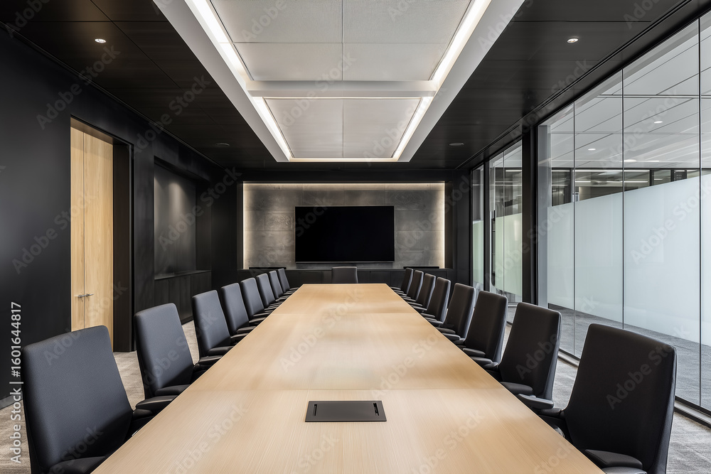 Fototapeta premium futuristic empty boardroom interior