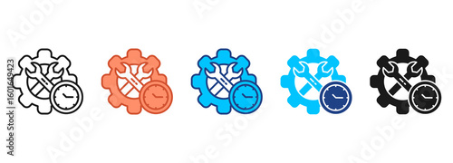 Service Icon Set Multiple Style Collection