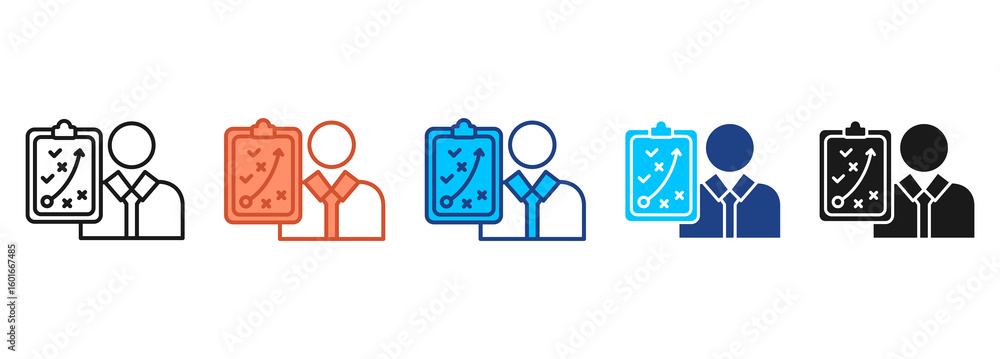 Fototapeta premium Teacher Icon Set Multiple Style Collection