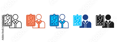 Teacher Icon Set Multiple Style Collection