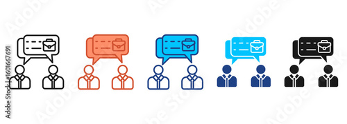 Counseling Icon Set Multiple Style Collection