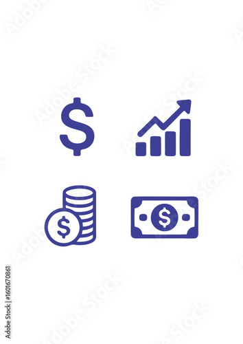 ícones de finanças