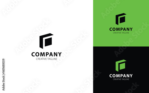 Letter D 3D logo design in isometric Top-Right view for your business