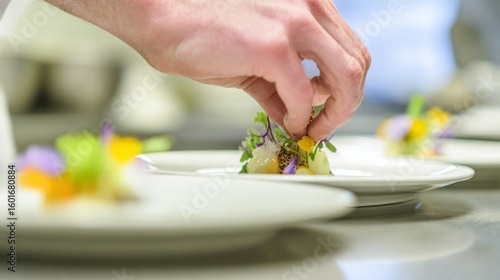 Wallpaper Mural Elegant Culinary Presentation with Edible Flowers Torontodigital.ca