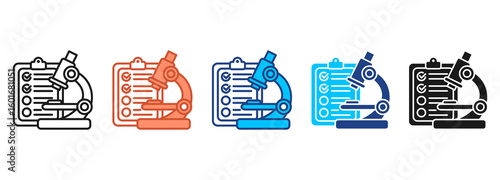 Research Icon Set Multiple Style Collection