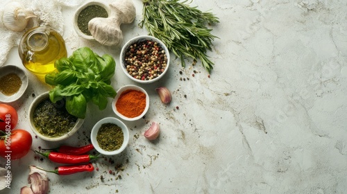 Wallpaper Mural Fresh Herbs and Spices for Cooking Torontodigital.ca