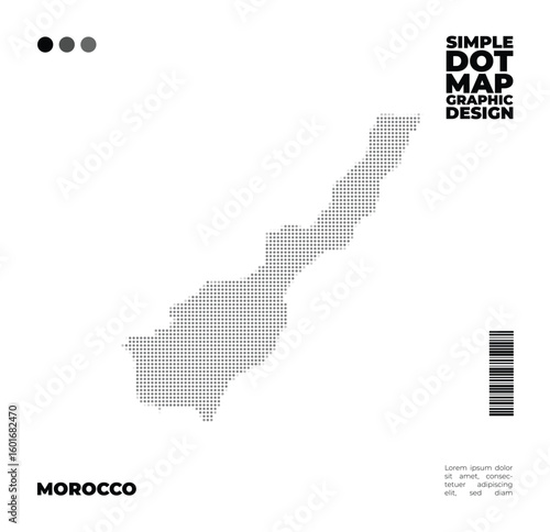 Modern dot map of Morocco use for infographic and education