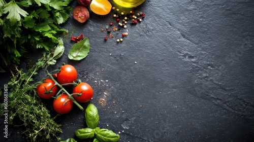 Wallpaper Mural Fresh Organic Vegetables and Herbs for Healthy Cooking Torontodigital.ca