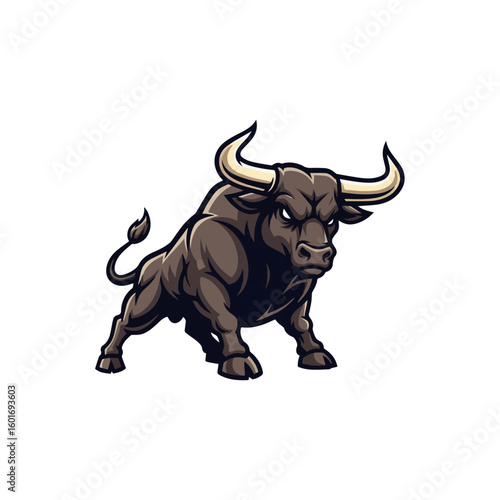 bull on white