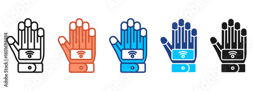 Mechanical Arm Icon Set Multiple Style Collection
