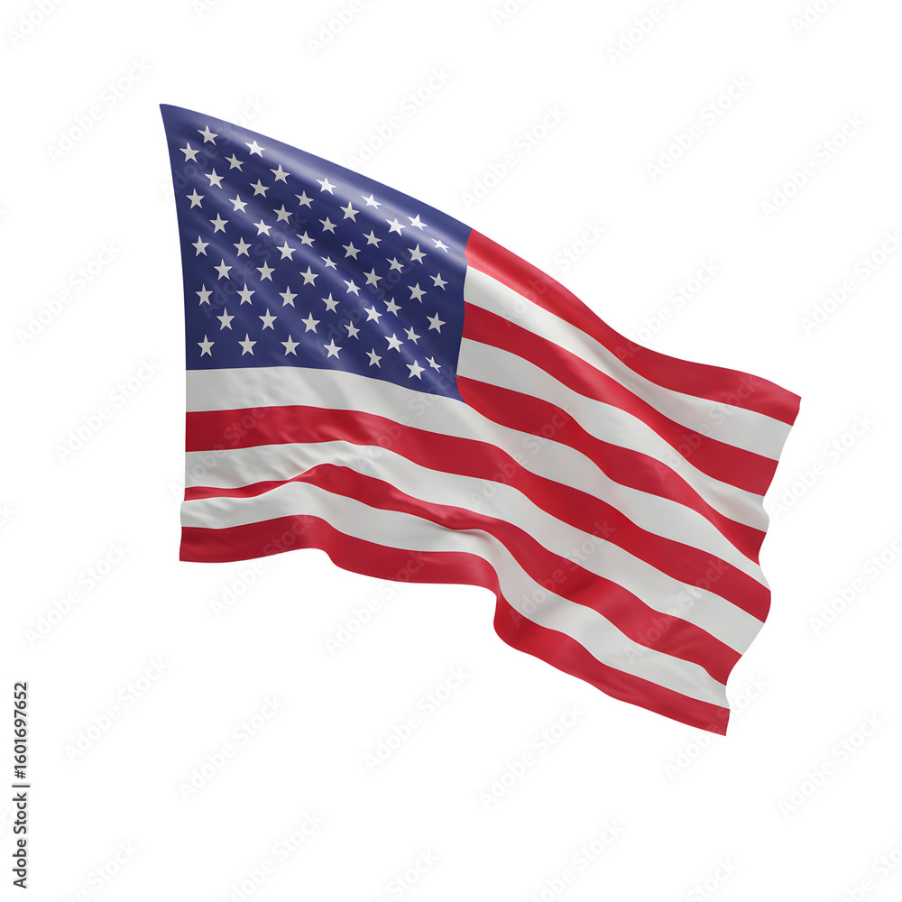Fototapeta premium Starspangled banner waving proudly
