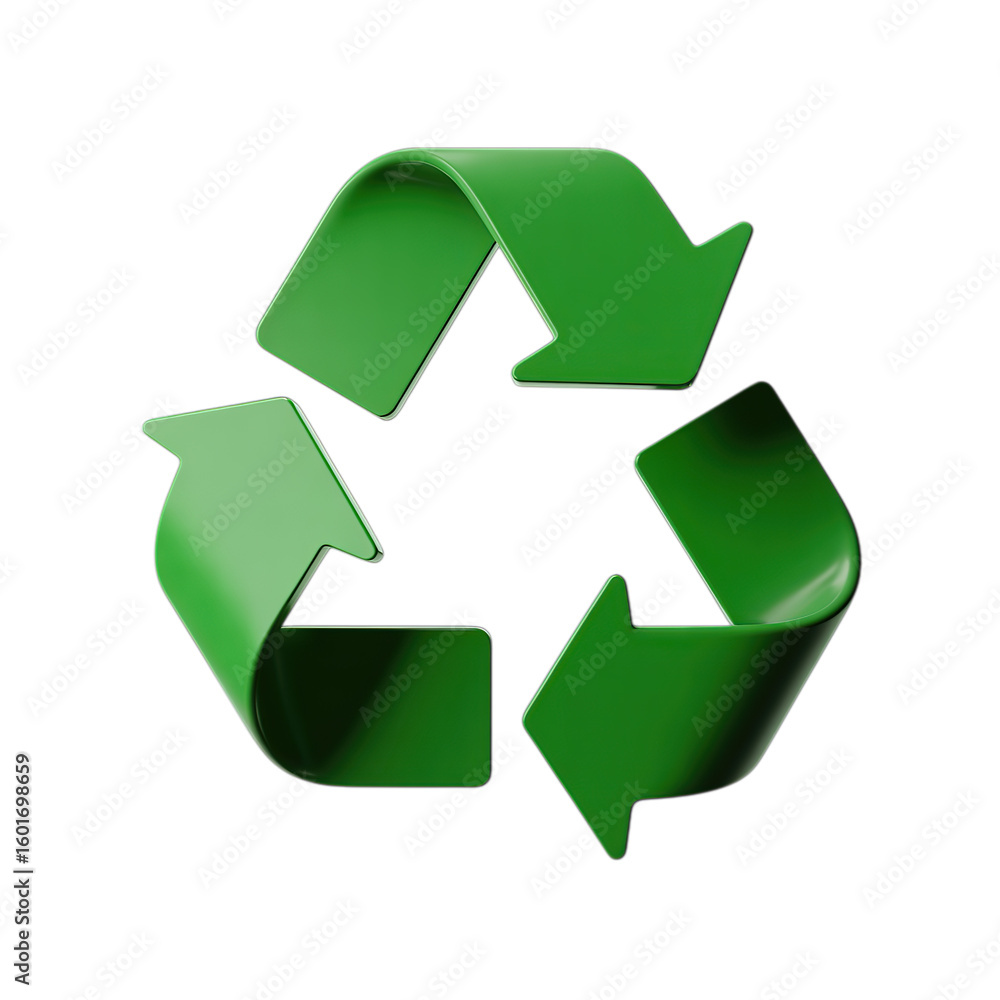 Green recycling symbol isolated on transparent background Green recycling symbol isolated on transparent background