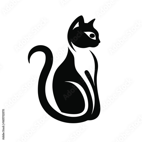Elegant Tabby Cat Silhouette