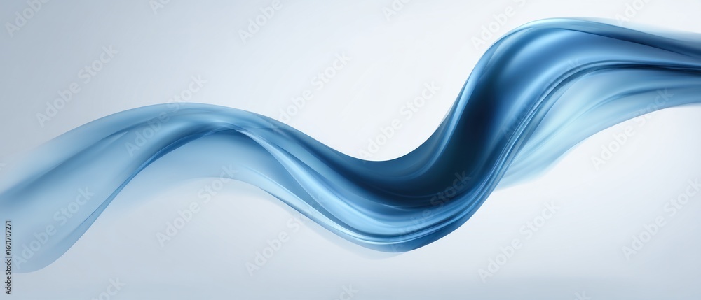 Fototapeta premium Abstract Blue Wave Design: Serene Digital Art