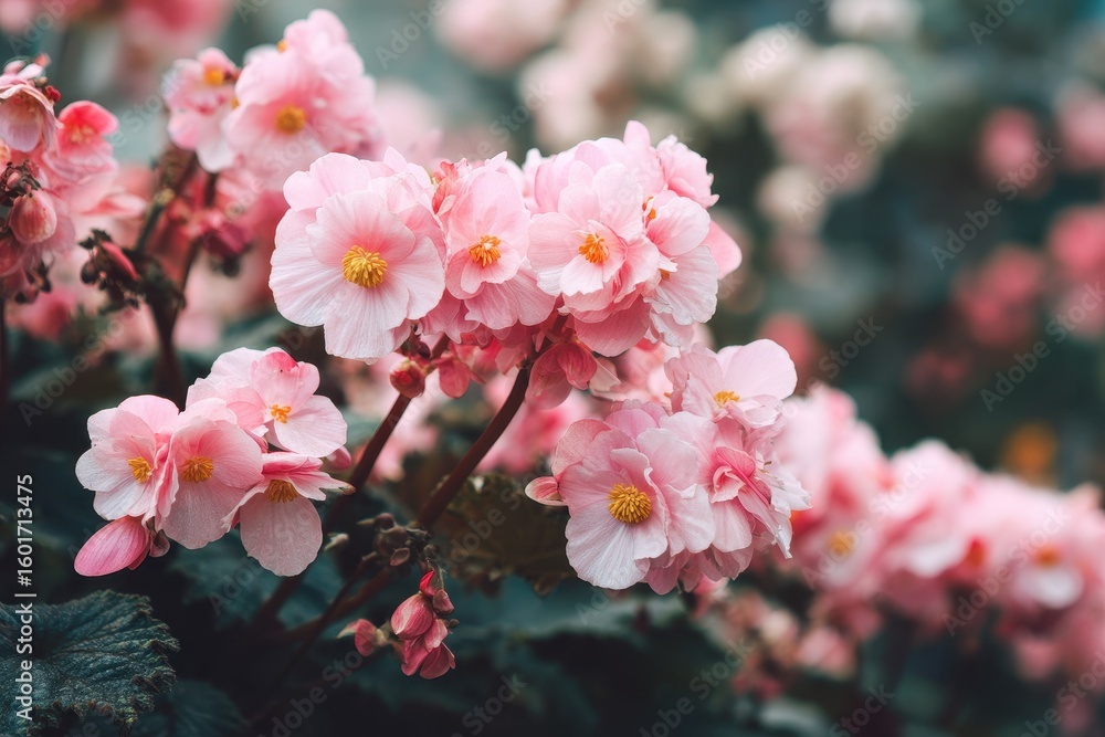 Obraz premium Adorable garden blooms in pink