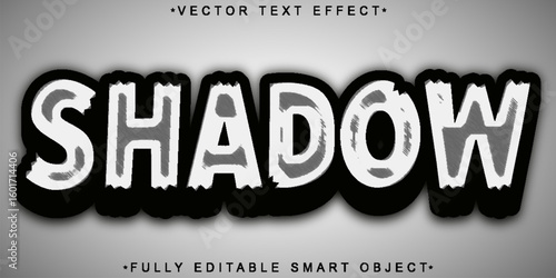  Mysterious Dark Shadow Silhouette Night Silent Style Design Vector Fully Editable Smart Object Text Effect