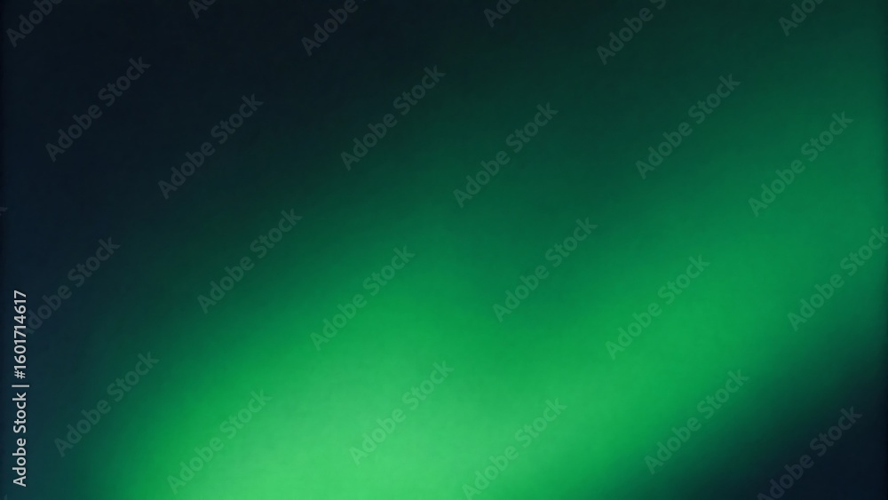 Fototapeta premium Dark emerald green gradient with subtle light and grain texture