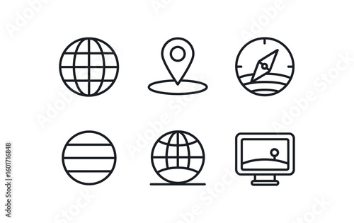 straight perfect stroke icon mono icons style isolated latitude coordinate latitude marker latitude gau compass latitude zone band chart latitude projection map latitude position sensor